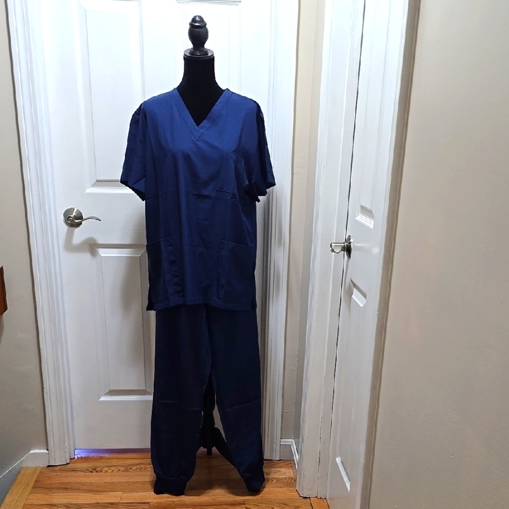 NWOT Navy Blue Scrub Set